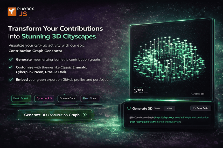 3D Isometric Contribution Graph City