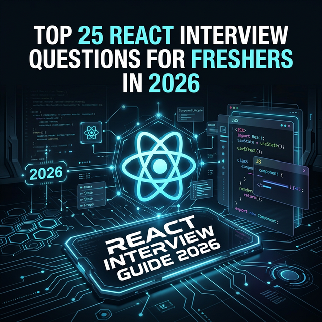 Top 25 React Interview Questions for Freshers in 2026: The Ultimate Preparation Guide